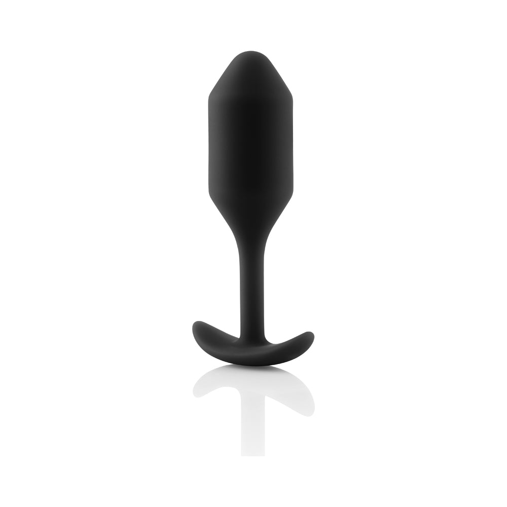 b-Vibe Snug Plug 2 Weighted Silicone Anal Plug – Black
