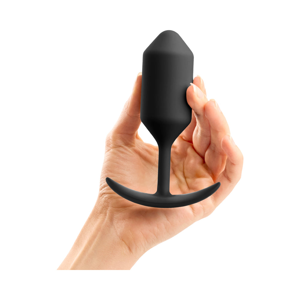b-Vibe Snug Plug 3 Weighted Silicone Anal Plug – Black