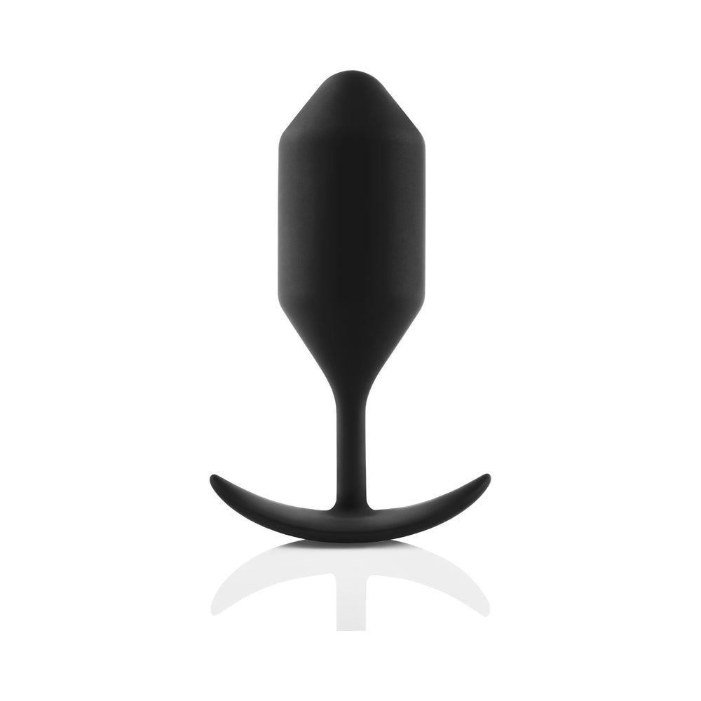 b-Vibe Snug Plug 4 Weighted Silicone Anal Plug - Black