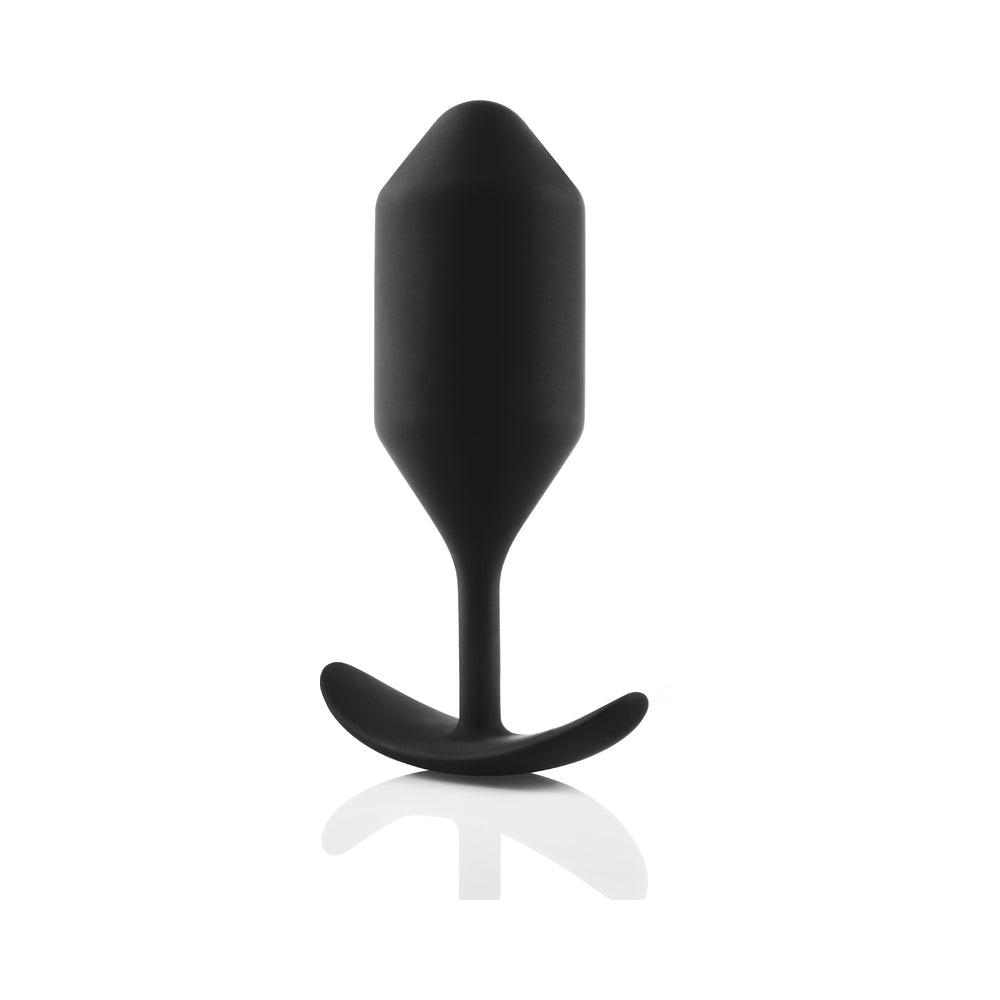 b-Vibe Snug Plug 4 Weighted Silicone Anal Plug - Black