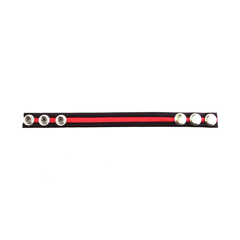 Rouge Cock Strap - Adjustable Leather Cock Strap in Black and Red