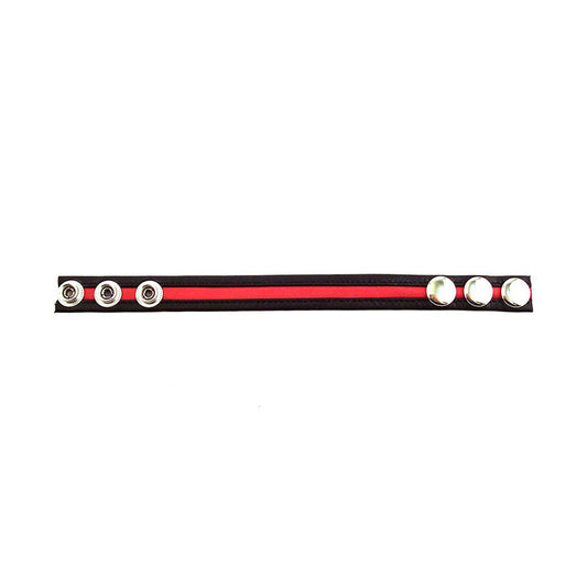 Rouge Cock Strap - Adjustable Leather Cock Strap in Black and Red