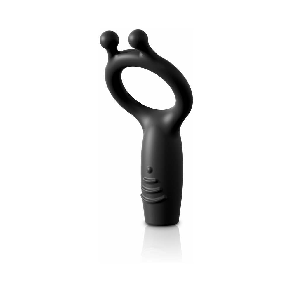 Sir Richard's Control Vibrating Silicone Super Cock Ring - Black