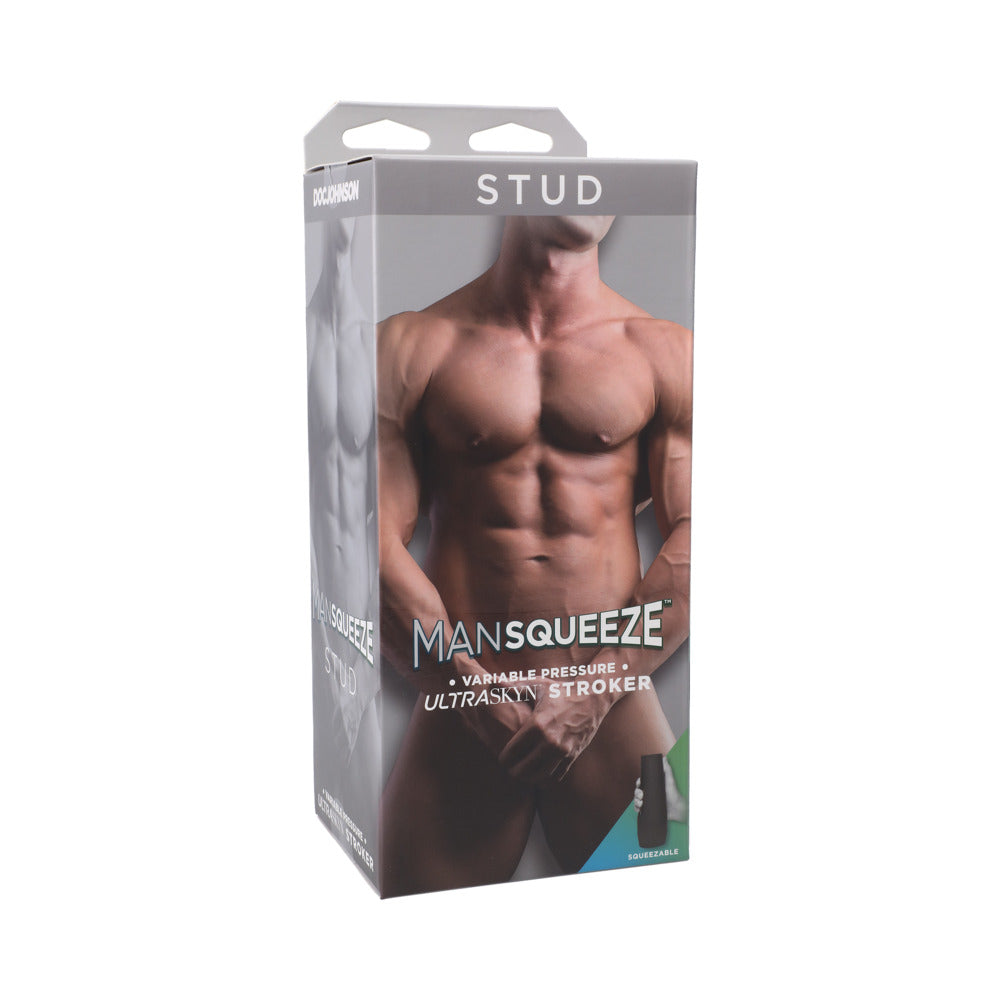 Doc Johnson Man Squeeze Stud Hard Case Masturbator – Vanilla