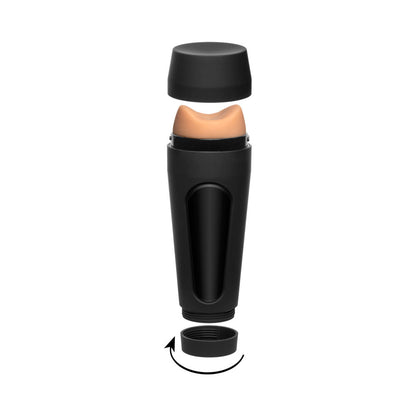Doc Johnson Man Squeeze Stud Hard Case Masturbator – Vanilla