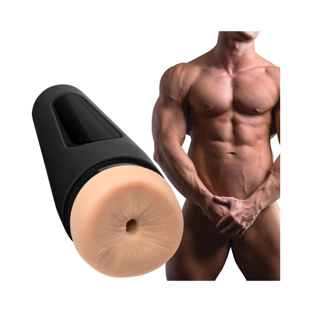 Doc Johnson Man Squeeze Stud Hard Case Masturbator – Vanilla