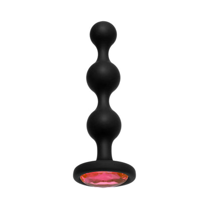 Doc Johnson Booty Bling Jeweled Silicone Beads Anal Plug - Pink