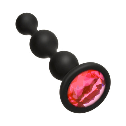 Doc Johnson Booty Bling Jeweled Silicone Beads Anal Plug - Pink