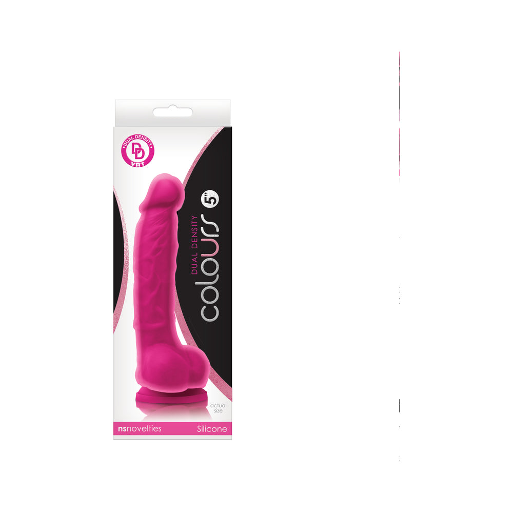NS Novelties Colours Dual Density 5 in. Dildo – Pink