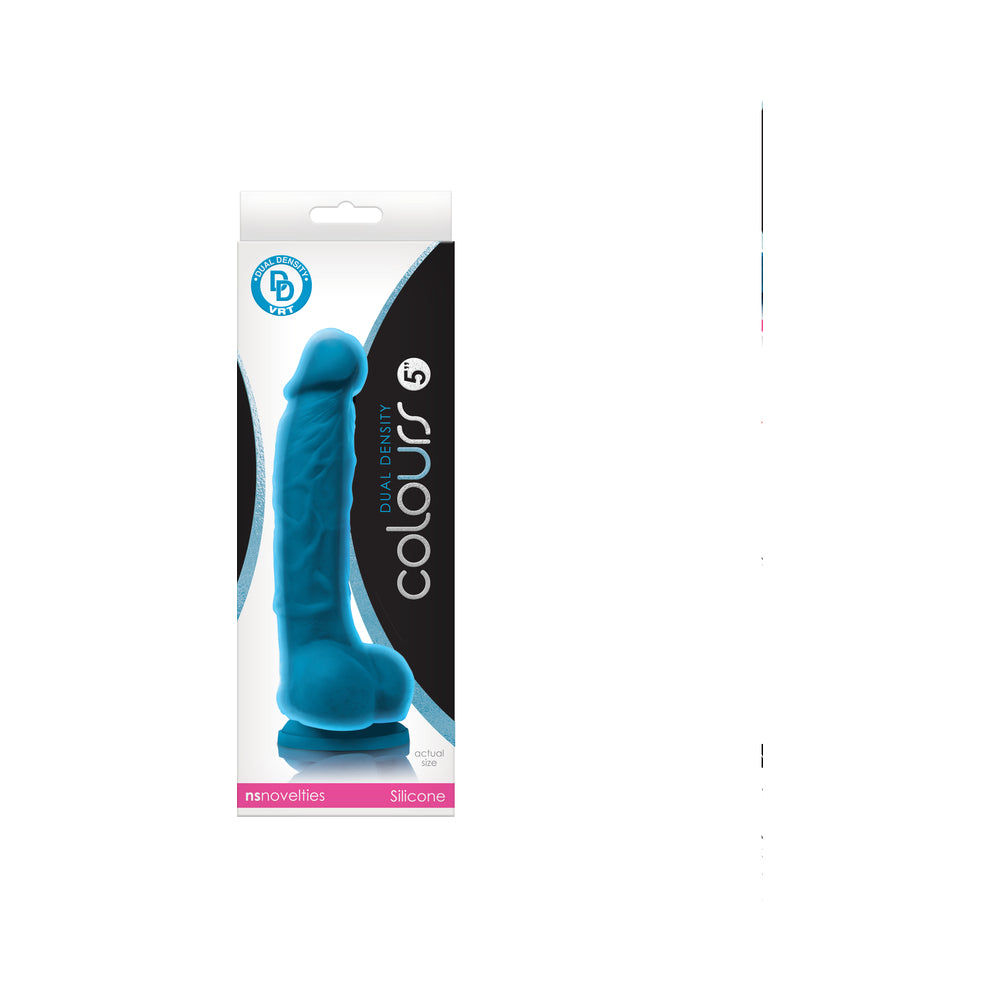 NS Novelties Colours Dual Density 5 in. Dildo - Blue