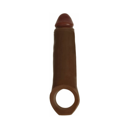 Curve Toys Jock 2 in. Enhancer with Ball Strap Extension Sheath – Brown