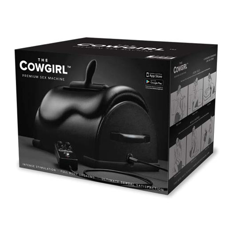 The Cowgirl Premium Riding Sex Machine – Black – 360-Degree Swivel Rotation – 1200 RPM Vibration