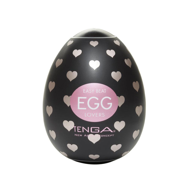 Tenga LOVERS Egg Disposable Male Toy with Twisting Ridges - Clear