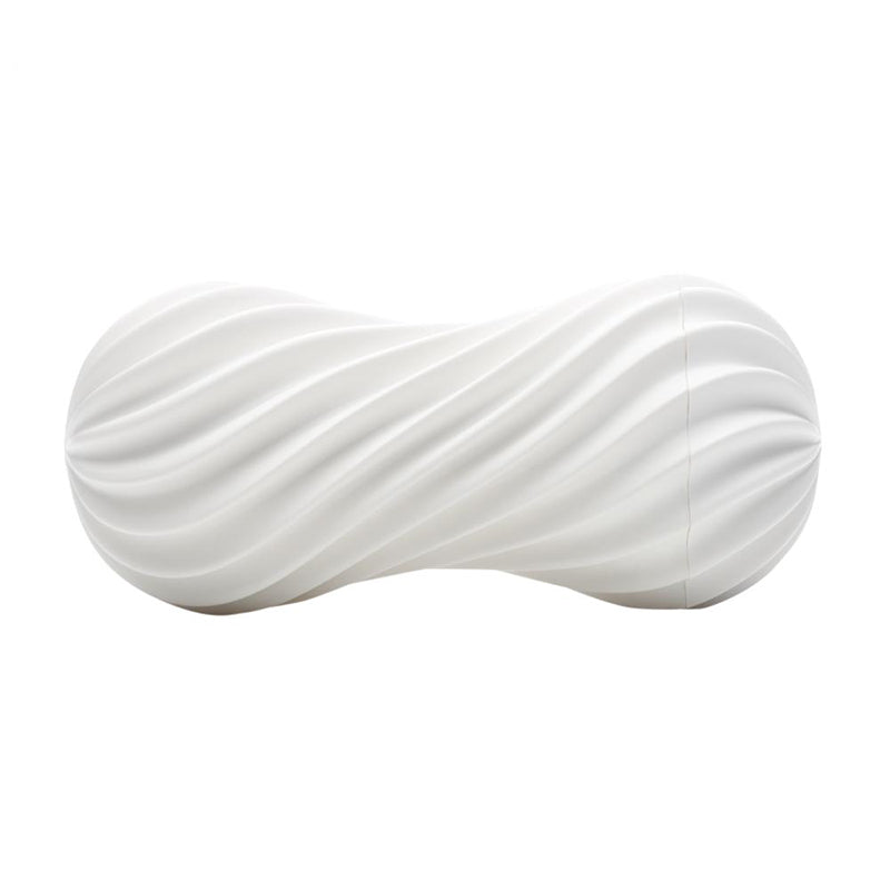 Tenga FLEX Silky White Male Stroker with Spiral-Ribbed Design