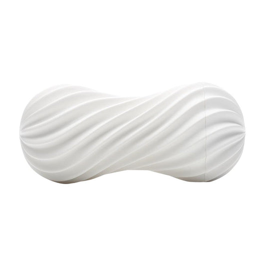 Tenga FLEX Silky White Male Stroker with Spiral-Ribbed Design