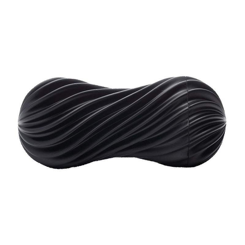 Tenga FLEX Rocky Black - Male Masturbation Sleeve with Spiral-Ribbed Design
