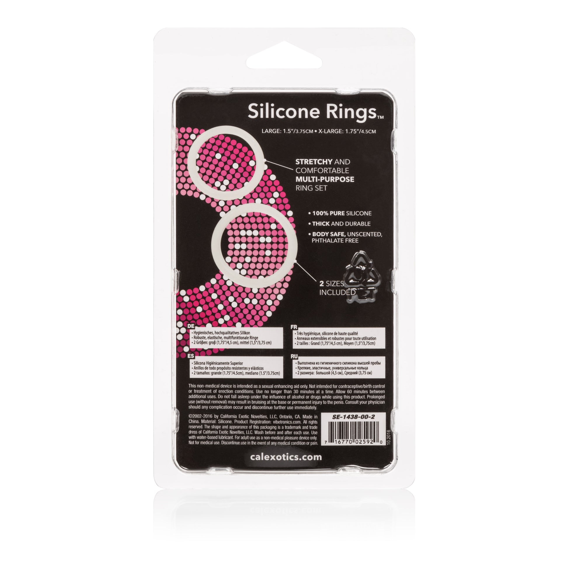 CalExotics Silicone Rings – Multi-Functional Large and X-Large Rings – Clear