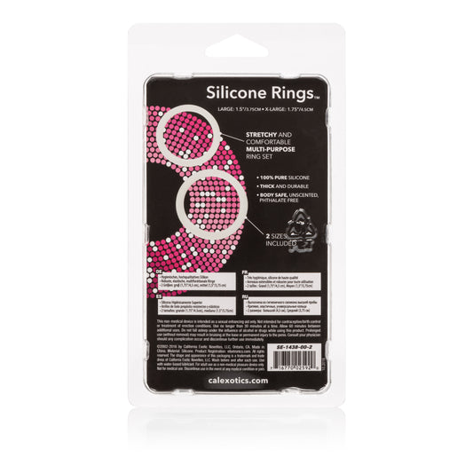 CalExotics Silicone Rings – Multi-Functional Large and X-Large Rings – Clear