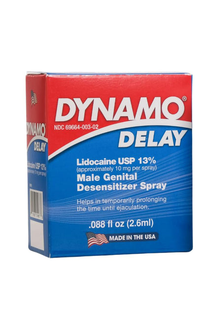 Dynamo Delay Spray 0.088 Fl Oz - Premature Ejaculation Treatment - Made in USA