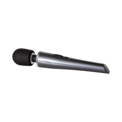 Evolved Mighty Metallic Wand Rechargeable Silicone Massager – Chrome/Black