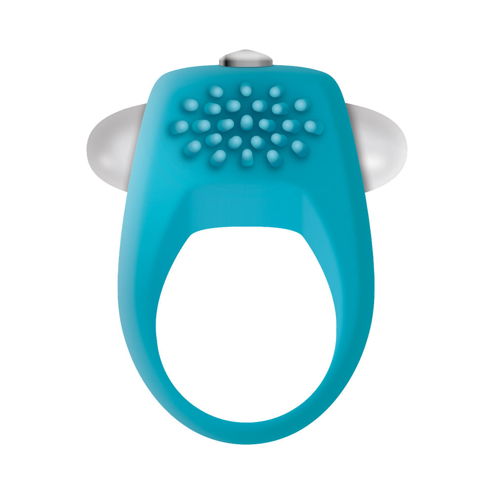 Zero Tolerance Teal Tickler Single-Speed Vibrating Silicone Cockring - Teal