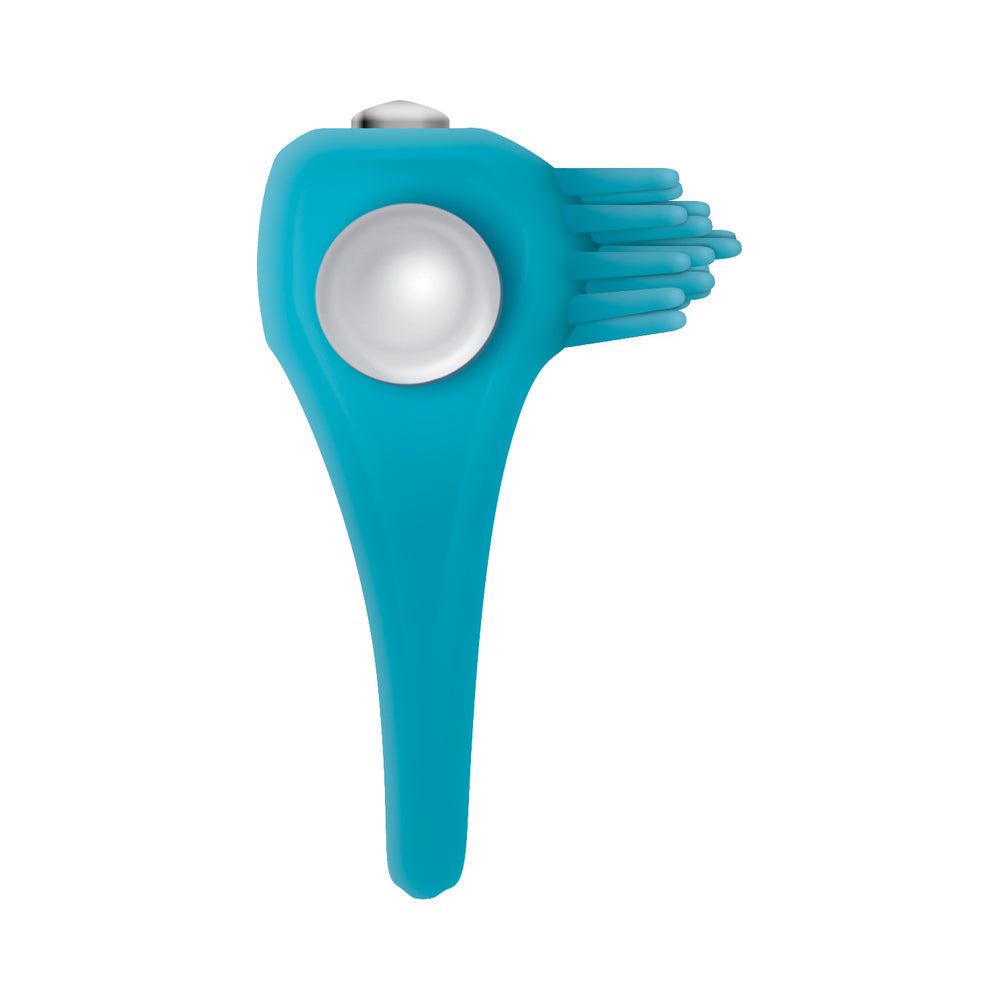 Zero Tolerance Teal Tickler Single-Speed Vibrating Silicone Cockring - Teal