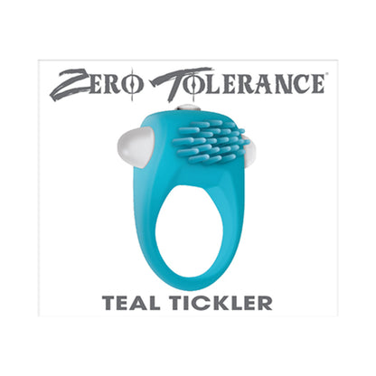 Zero Tolerance Teal Tickler Single-Speed Vibrating Silicone Cockring - Teal