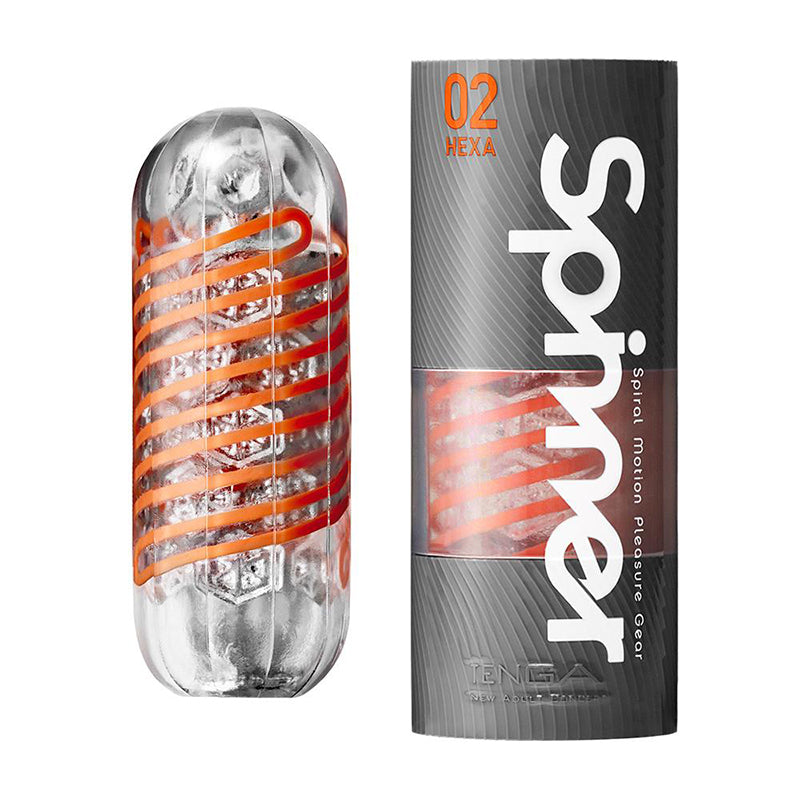 Tenga SPINNER 02 Hexa Male Masturbator – Orange