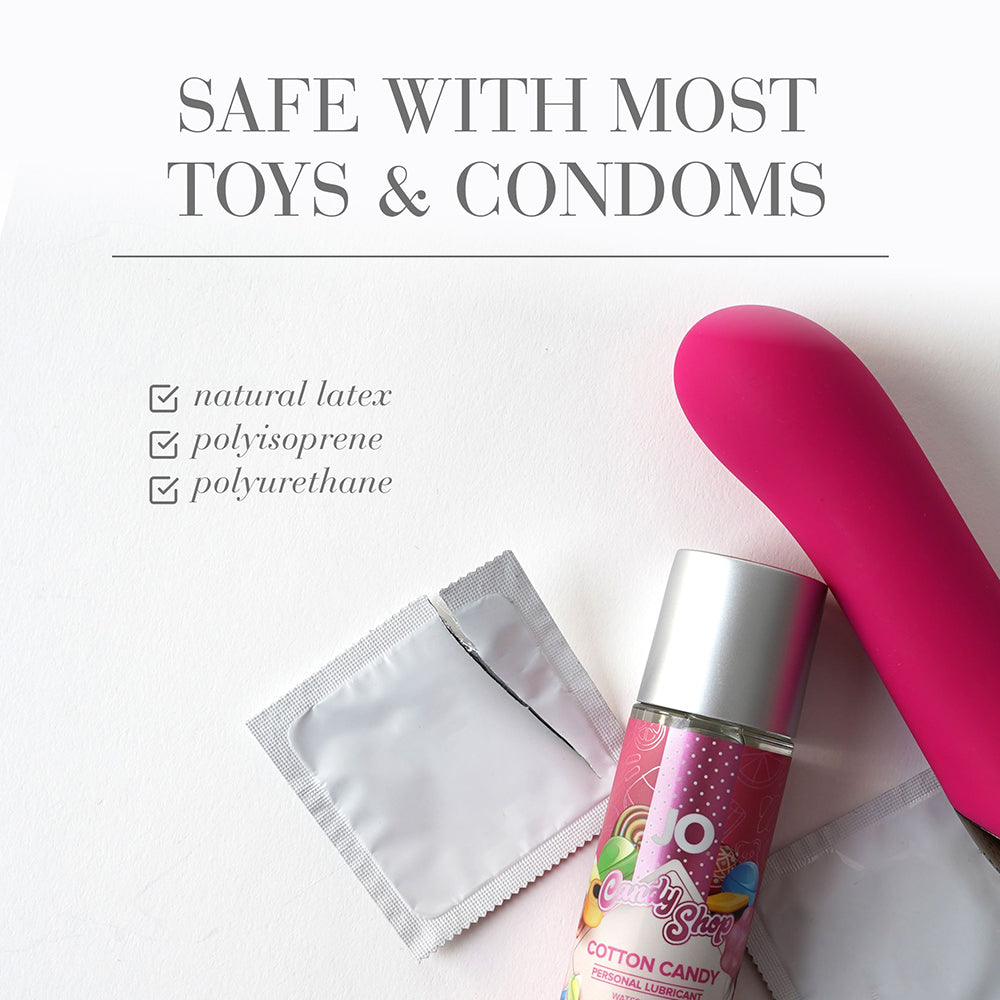 JO Candy Shop Cotton Candy Flavored Water-Based Lubricant – Clear – 2 oz.