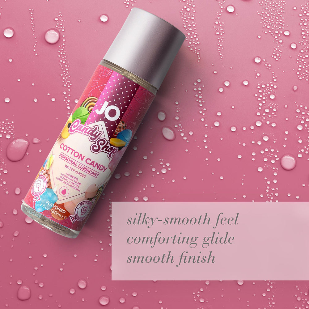 JO Candy Shop Cotton Candy Flavored Water-Based Lubricant – Clear – 2 oz.