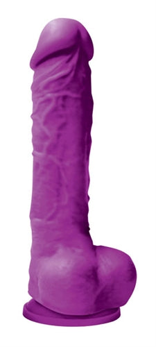 Colours Pleasures 5 Inch Silicone Dildo with Suction Cup - Purple