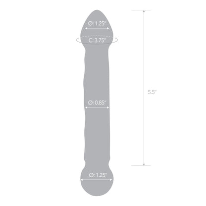 Electric Novelties 6.5 Inch Full Tip Textured Glass Dildo – Blue