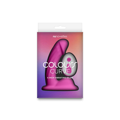 Colours Curve Vibrating 5" Dildo - Pink - G-Spot with Wireless Remote