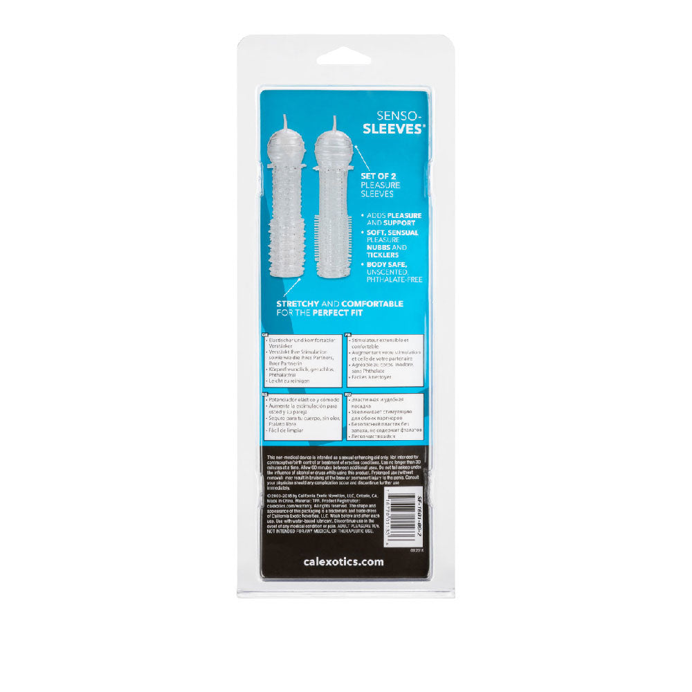 CalExotics Silicone Sleeve 2 Pack – Clear, Waterproof Sleeves