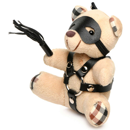 XR Brands Bondage Bear Keychain – Light Peach Color with Removable Eye Mask