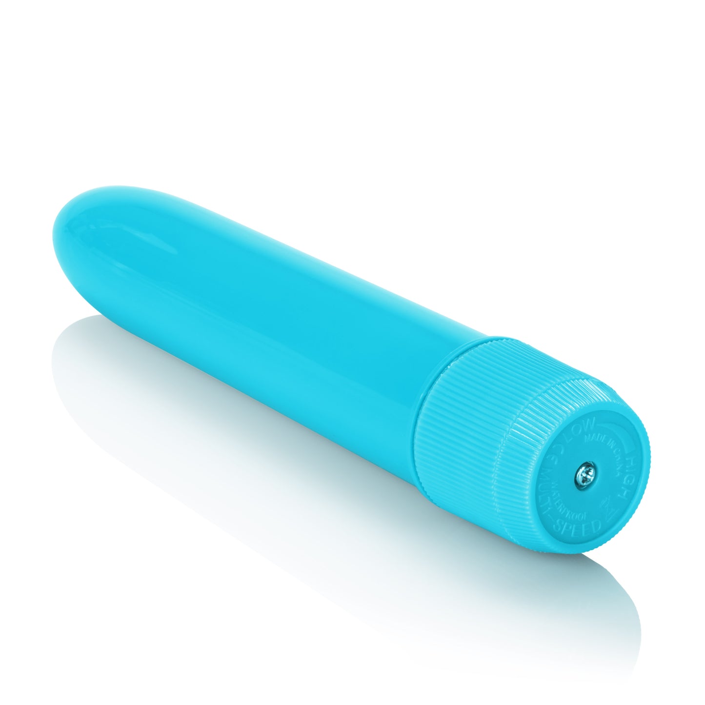 CalExotics Mini Neon Multi-Speed Vibe – Blue – 4.5 Inches