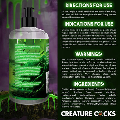 Creature Slime Water Based Lubricant 16oz – Clear