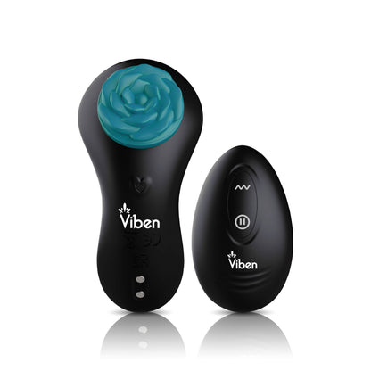 Viben Secret Seduction Remote Panty Vibe – Black with Ocean Magnetic Flower