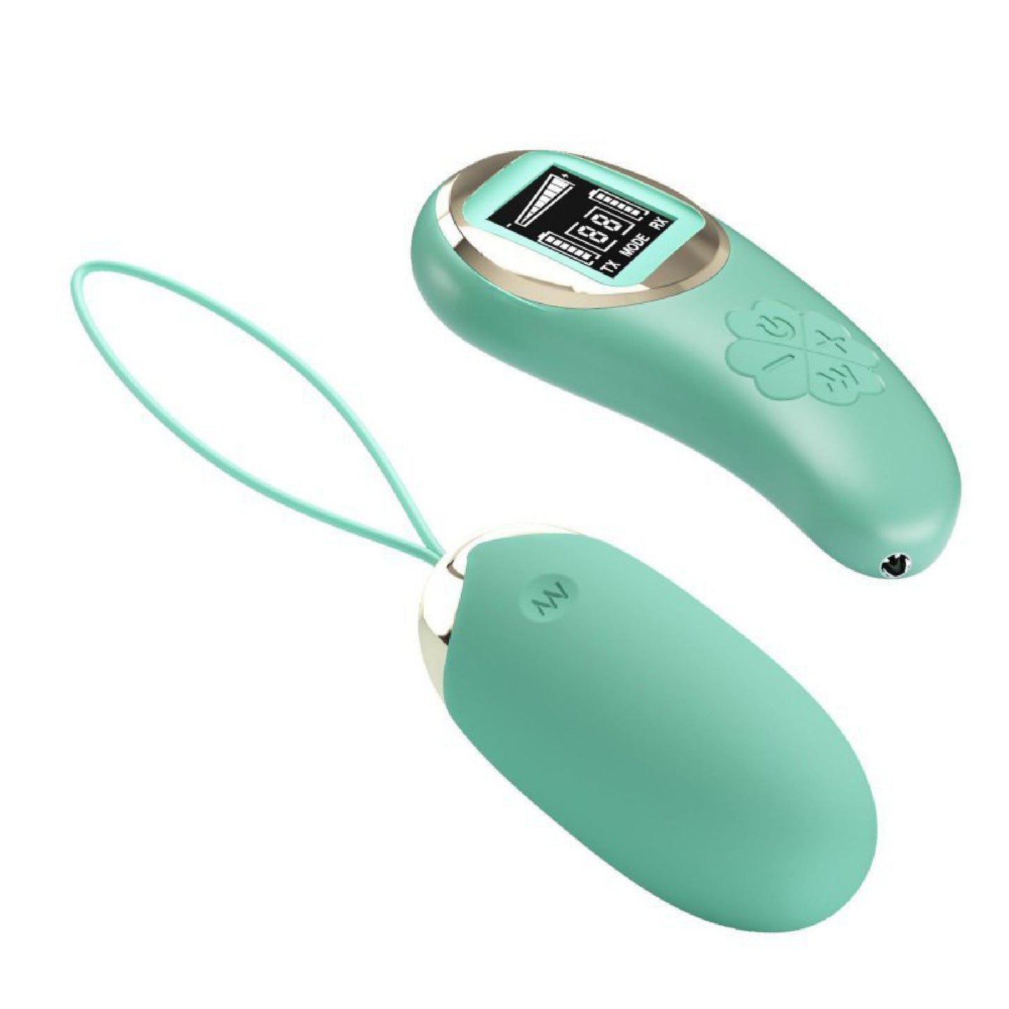 Pretty Love Mina Vibrating Remote Control Egg - Turquoise - 10 Vibration Settings