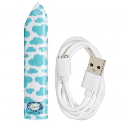 Cloud 9 Novelties 420 Slim Vibe Bullet Vibrator – White/Blue