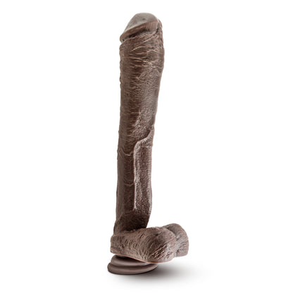 Dr. Skin Mr. Ed 13 Inch Dildo with Suction Cup - Realistic Chocolate Color