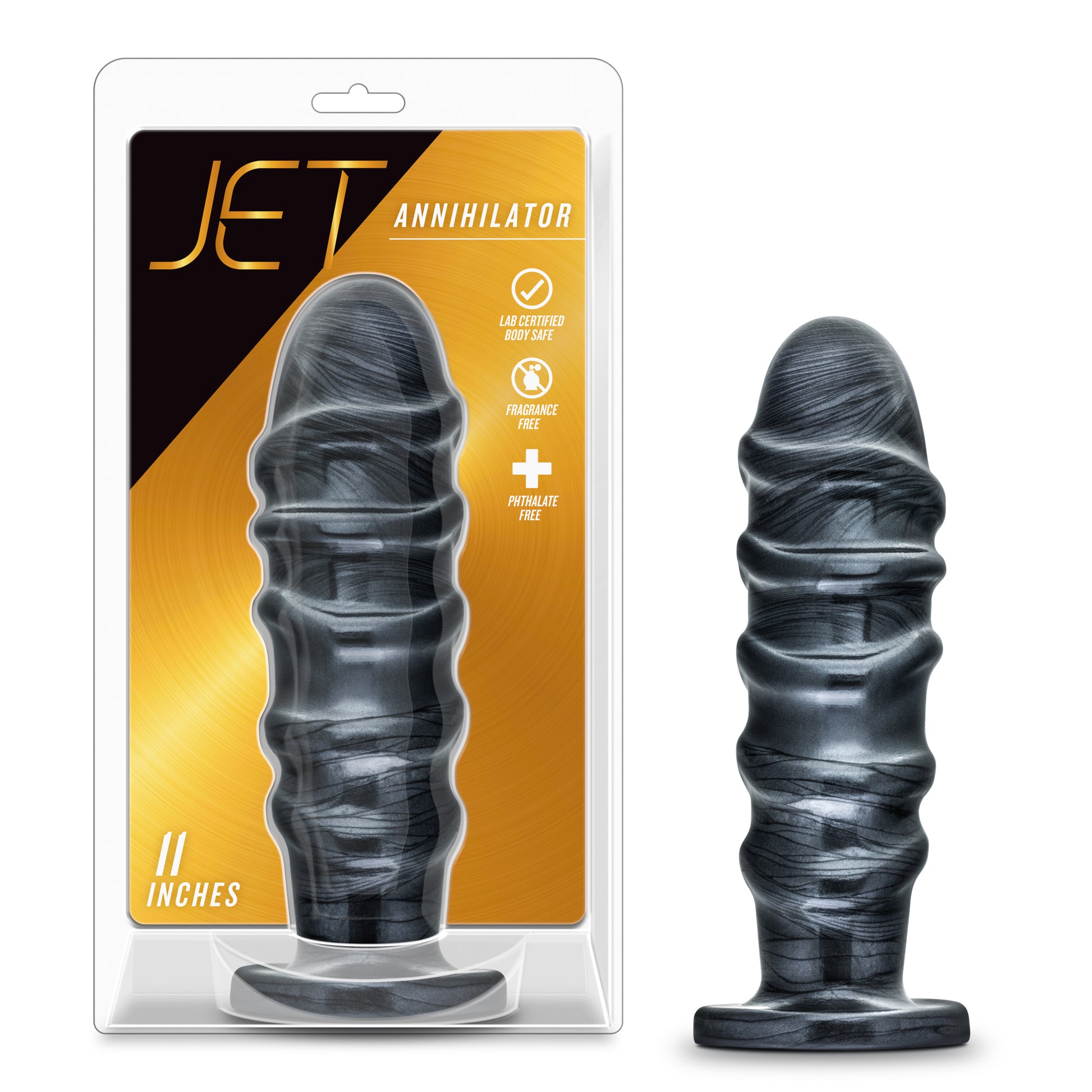Blush Jet Annihilator Pro-Sized Anal Plug – Carbon Metallic Black