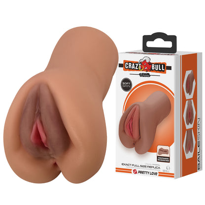 Pretty Love Eliana Vagina Shaped Masturbator - Realistic Waterproof Design - Brown