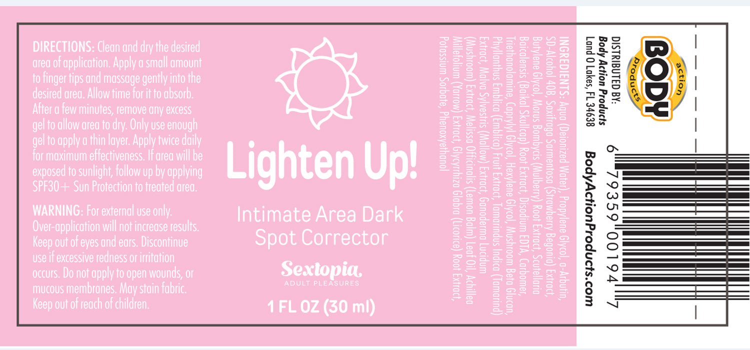 Body Action Lighten Up Dark Spot Corrector Gel for Intimate Areas – 1 oz