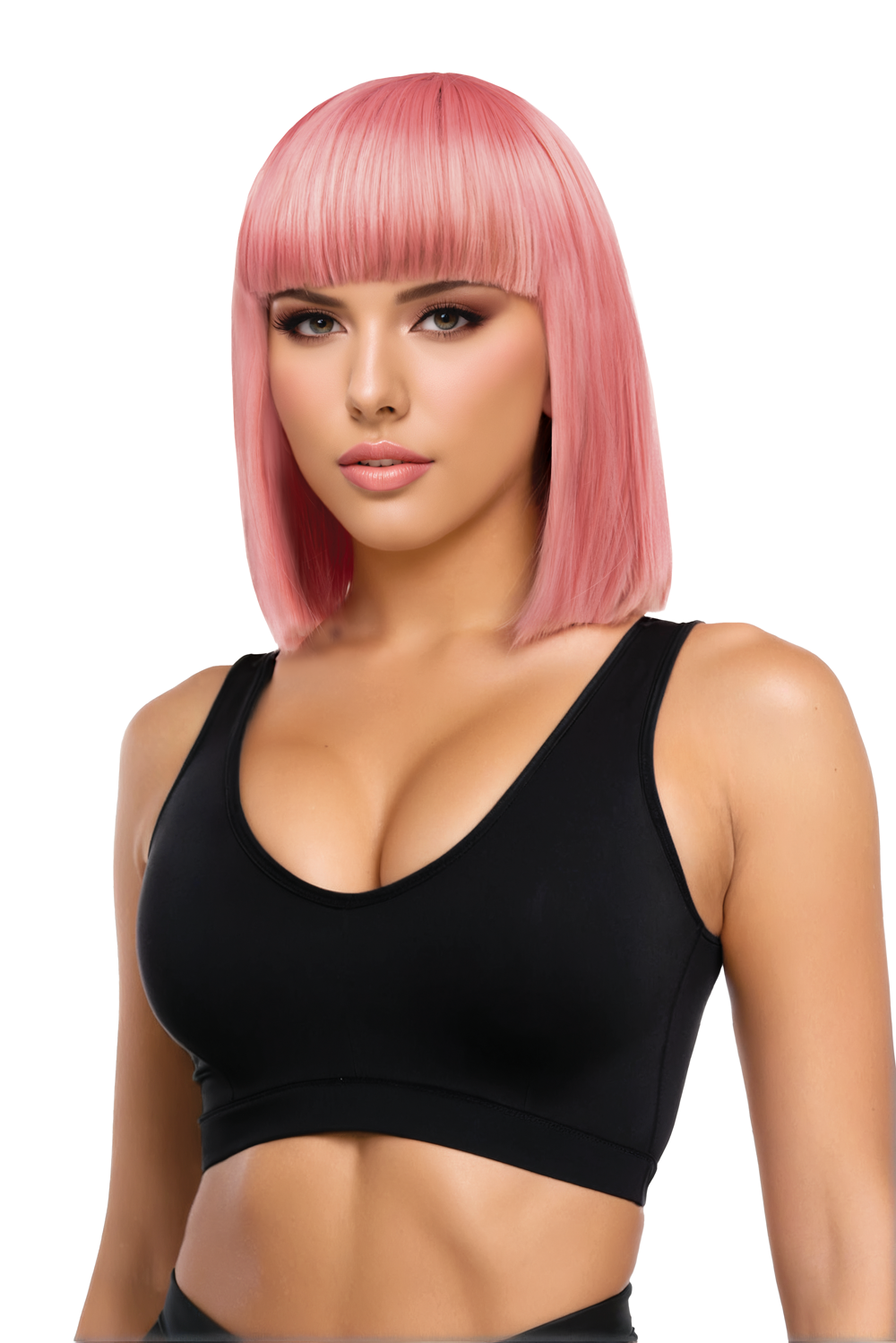XGEN Kristen Premium Stylable Wig - Pastel Pink Blunt Cut Wig