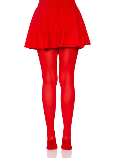Nylon Tights - One Size - Red