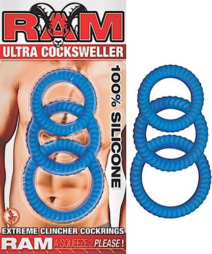 Nasstoys Ram Ultra Cocksweller – Silicone Rings for Stacking – Blue