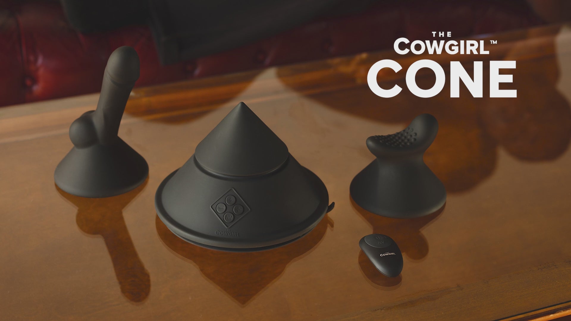 The Cowgirl Cone Portable External Stimulator with Remote Control – Black