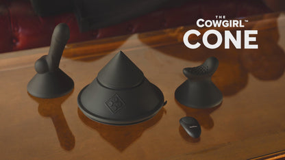 The Cowgirl Cone Portable External Stimulator with Remote Control – Black