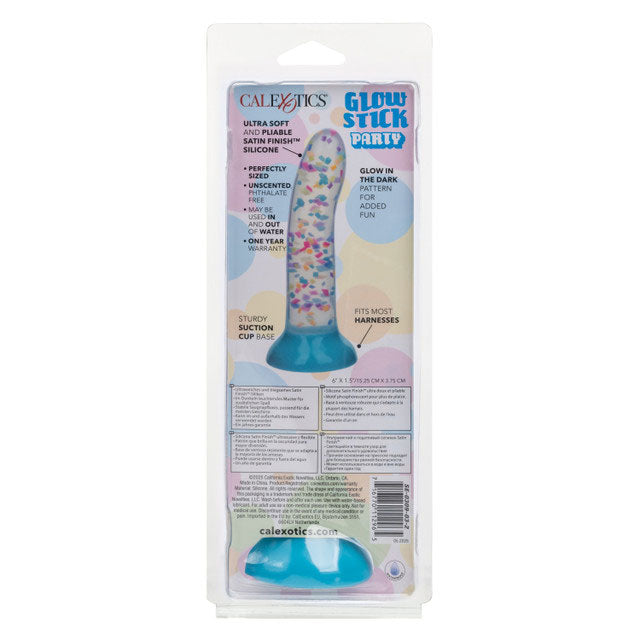 CalExotics Glow Stick Party Waterproof Pleasure Product with Suction Cup – Multi Color